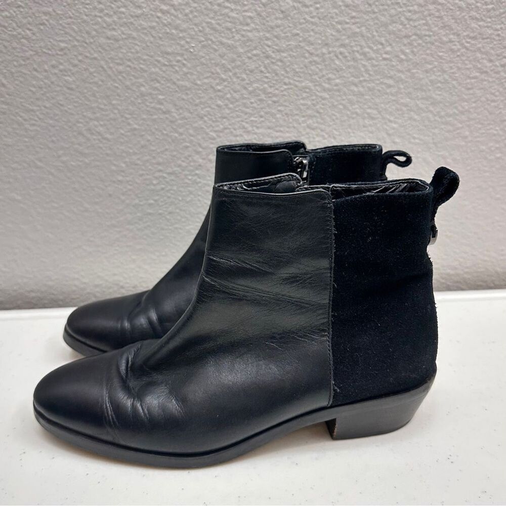Coach Ankle Boots Womens Size 6.5 B Black Chelsea Carmen Low Heel Leather